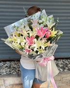 Pink Majesty - Lily Bouquet - BestBloomBuddy