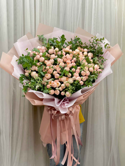 Forever in Bloom — Premium Grand Pink Spray Rose Bouquet