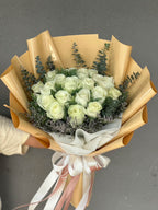 Cloud Love - 20 White Roses Bouquet - BestBloomBuddy