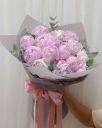 Soft Dream - 15 Peonies Bouquet - BestBloomBuddy