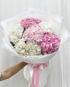 Cotton Cloud — Pink Hydrangea Bouquet