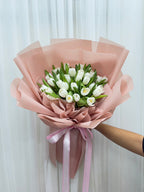 Sweet Pearl — 30 White Tulips Bouquet