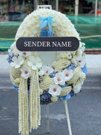 Angelic Blessing – Fresh Flower Wreath - BestBloomBuddy