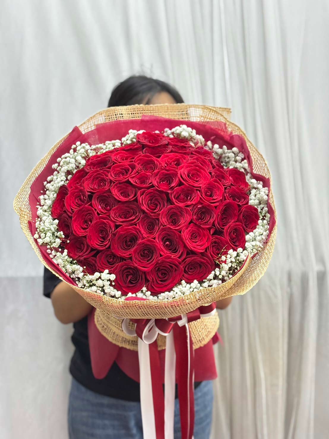 My Darling - 50 Red Roses Bouquet - BestBloomBuddy