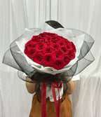 Midnight Kiss - 30 Red Roses Bouquet - BestBloomBuddy