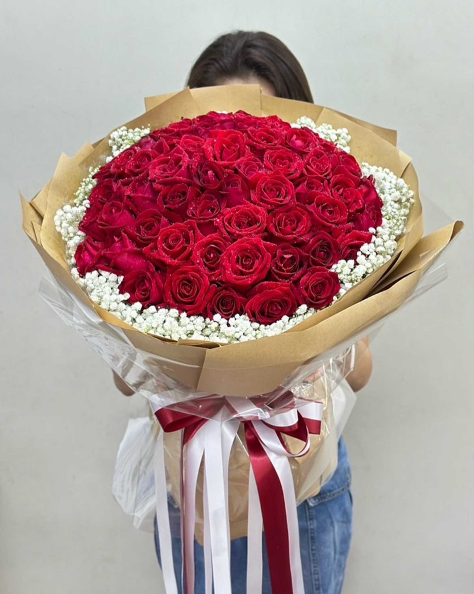 My Heart - 50 Red Roses Bouquet - BestBloomBuddy