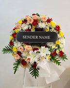 Heavenly Remembrance – Fresh Flower Wreath - BestBloomBuddy