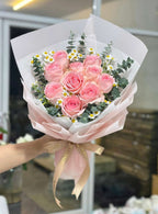 Love of My Life - 10 Pink Roses Bouquet - BestBloomBuddy