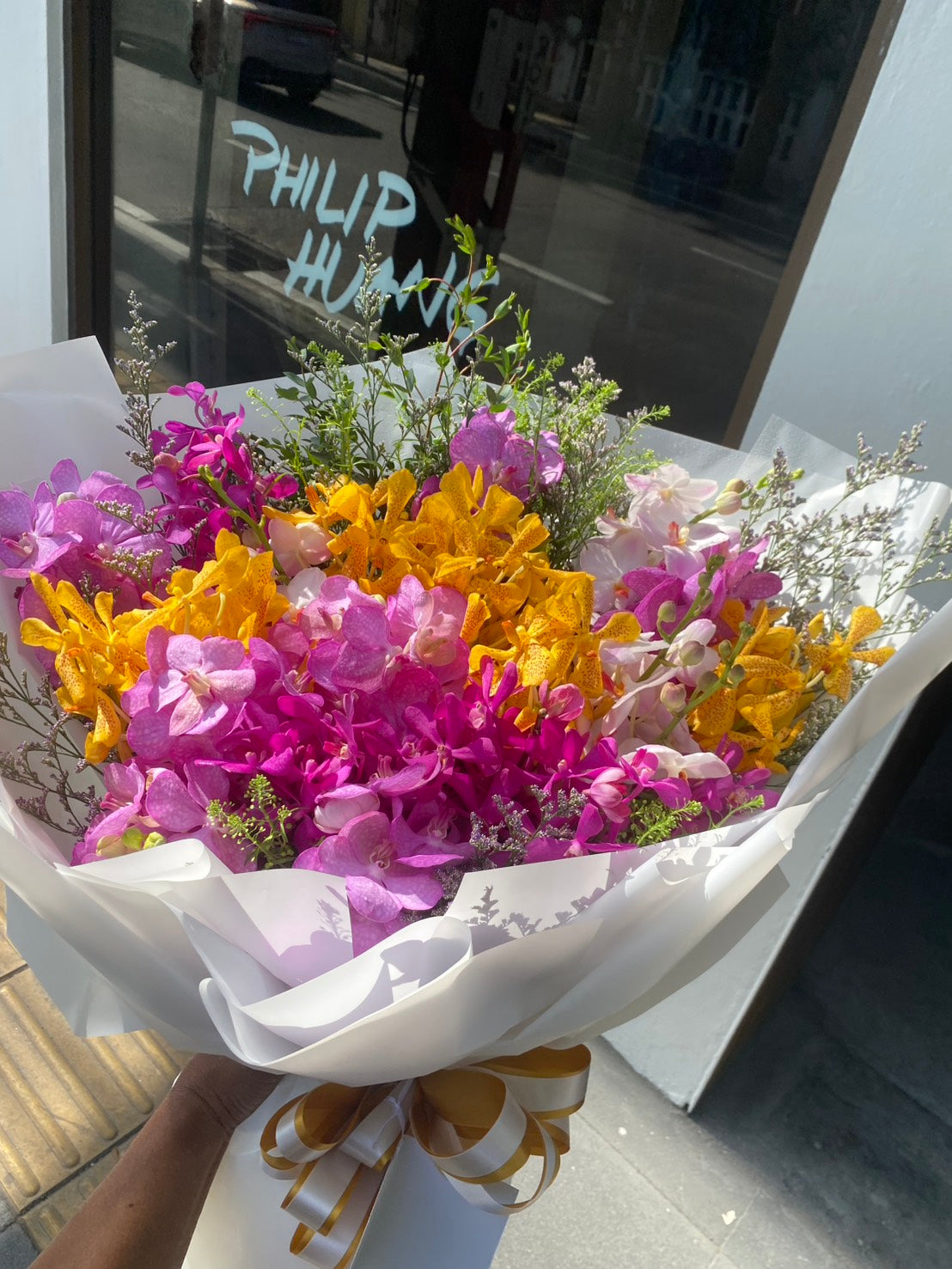 Coral Blossom – Orchid Bouquet
