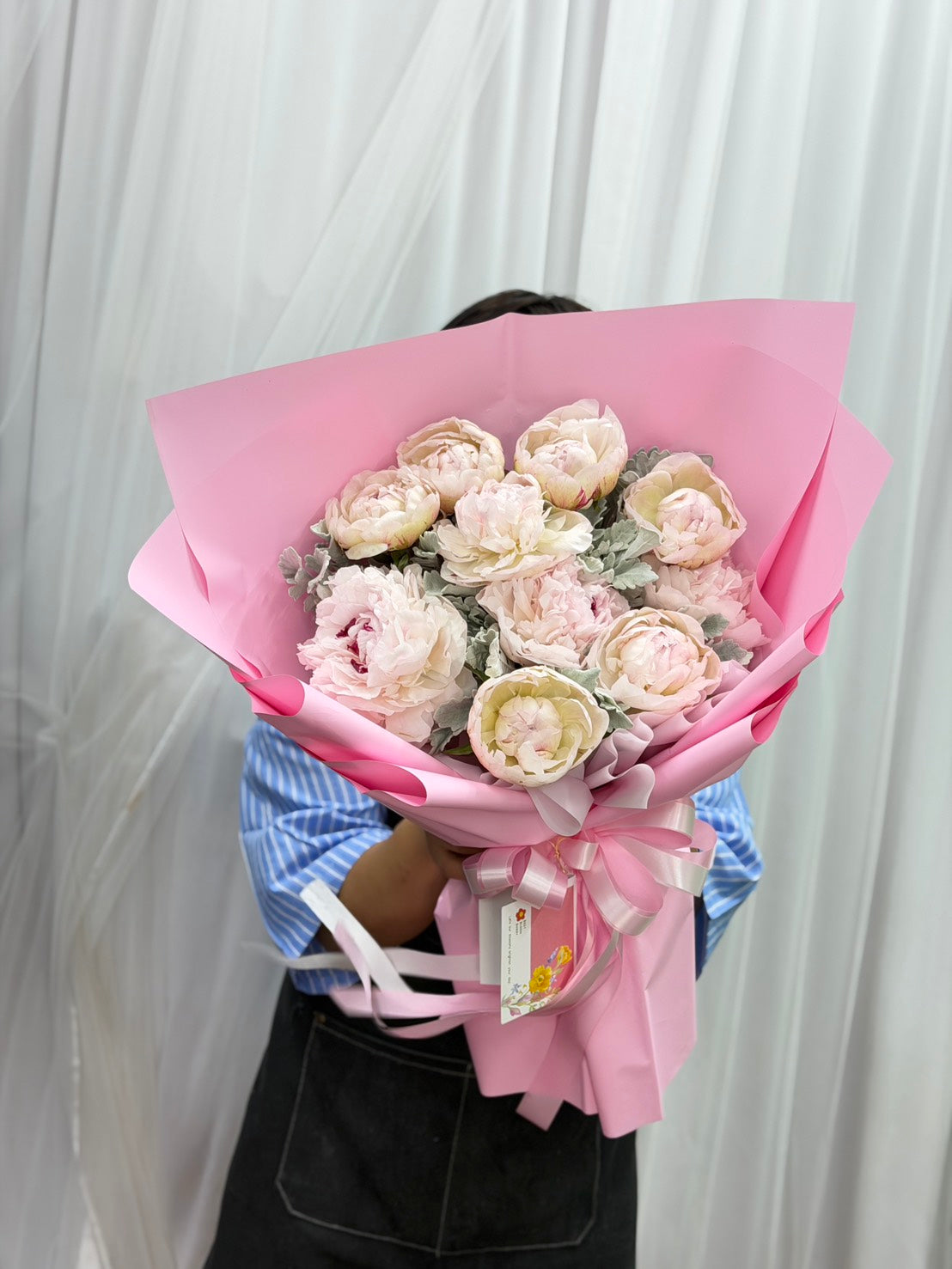 Blush Sweetheart - 10 Peonies Bouquet