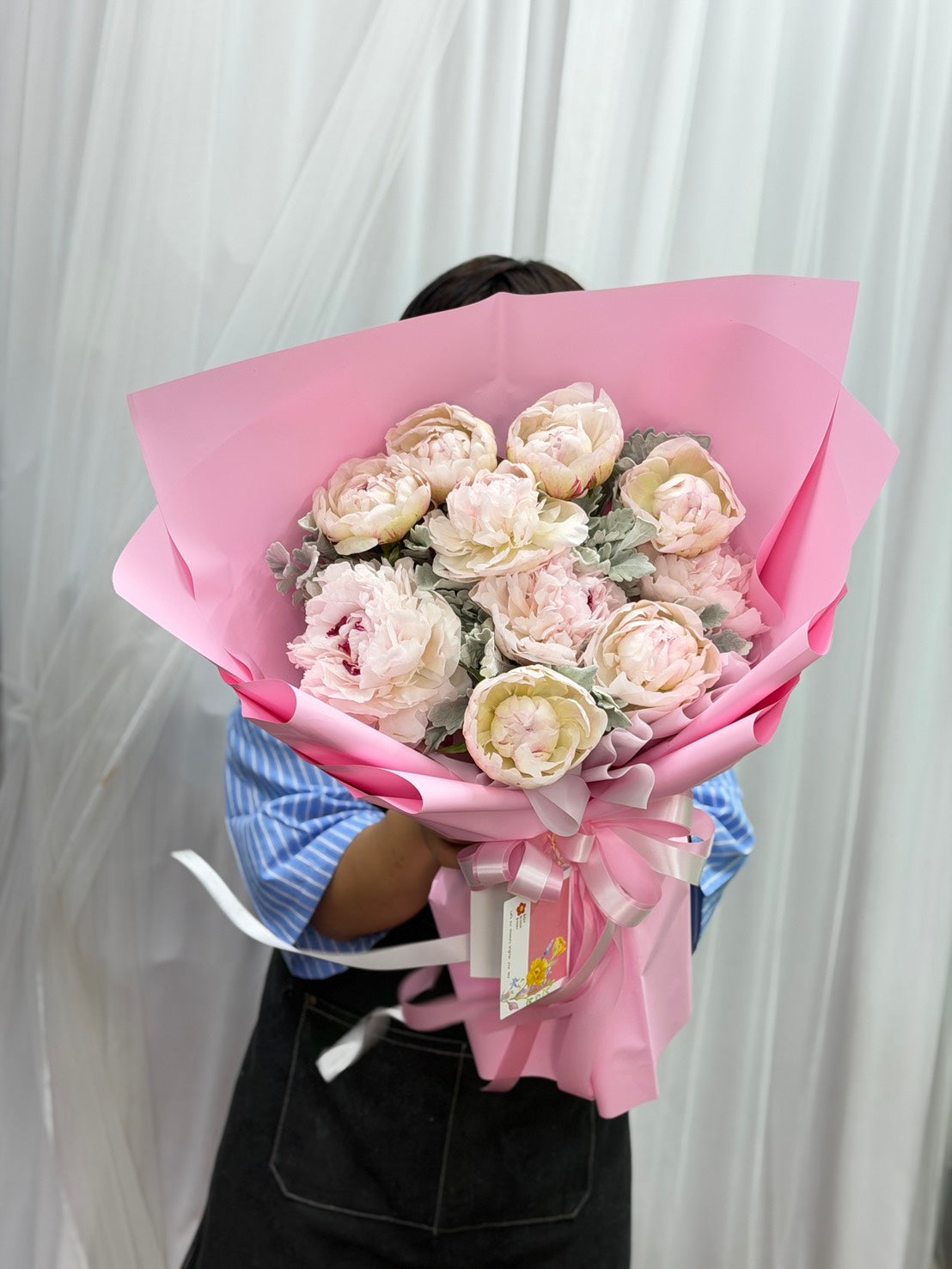 Blush Sweetheart - 10 Peonies Bouquet