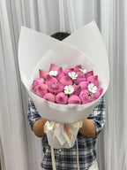 Pure Grace – 20 Pink Lotus Bouquet