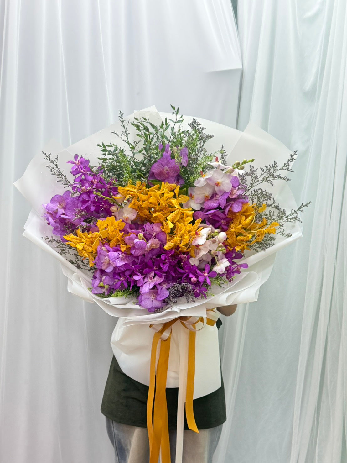 Coral Blossom – Orchid Bouquet