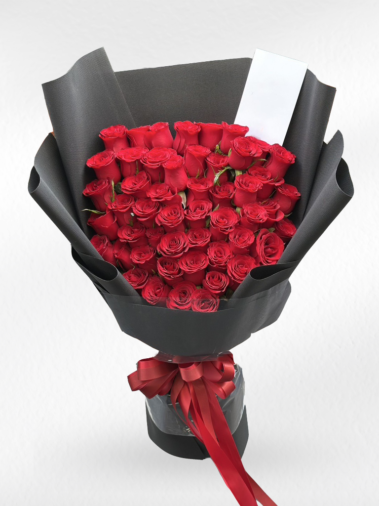 My Soul - 50 Red Roses Bouquet | Valentine's Day Collection - BestBloomBuddy