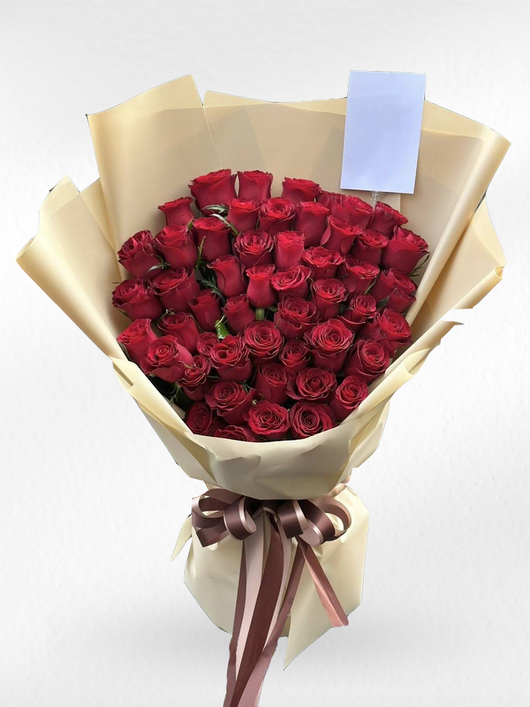 My Heart - 50 Red Roses Bouquet | Valentine's Day Collection - BestBloomBuddy